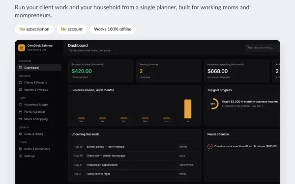 OwnDesk Balance