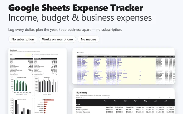 OwnDesk Budget Sheets