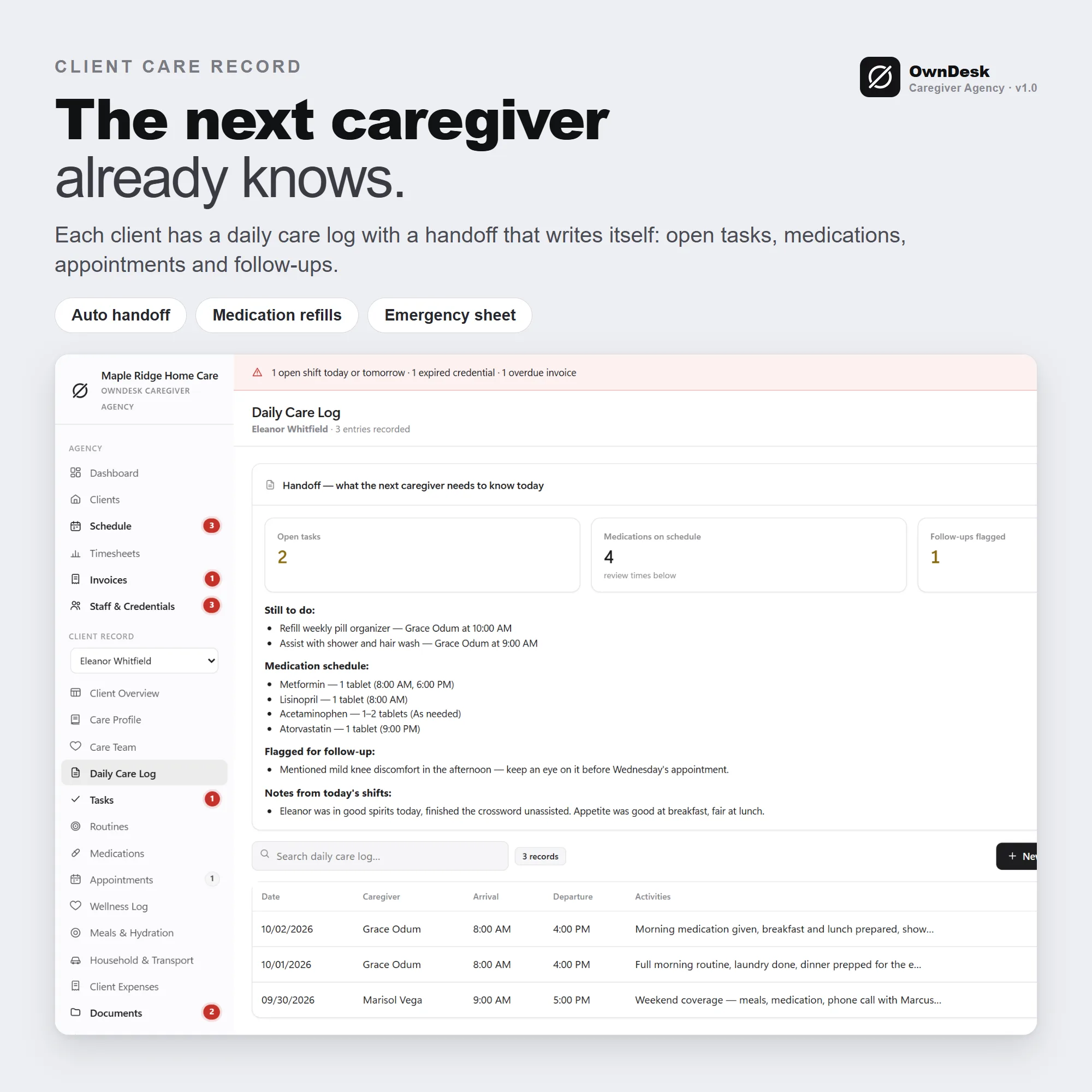 OwnDesk Caregiver Agency - Image 9